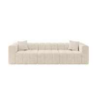 POHOVKA 3-MÍSTNÁ DONY-3 315x90x71 cm Béžová Manšestr - černá/kašmírová, kompozitní dřevo/textil (315/71/90cm) - ALTDECOR
