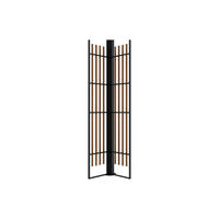 ZUBEHÖR für Terrassenüberdachung, Pergola und Pavillon - 37.5cm x 2.5cm - Stahl - schwarz, naturfarben hell - MAZARA - Schwarz, Metall (37.5/206.6/2.5cm) - Vente-Unique