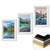 WANDBILDER 3er-Set - 20x30 cm Weißer Rahmen - Naturlandschaft der Bergseen - Weiß, Kunststoff (20/30cm) - ArtPrintCave