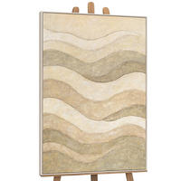 GEMÄLDE Schatten und Sand Schattenfugenrahmen Beige 120x80 cm - Beige, Holz (120/80cm) - YS-art gallery