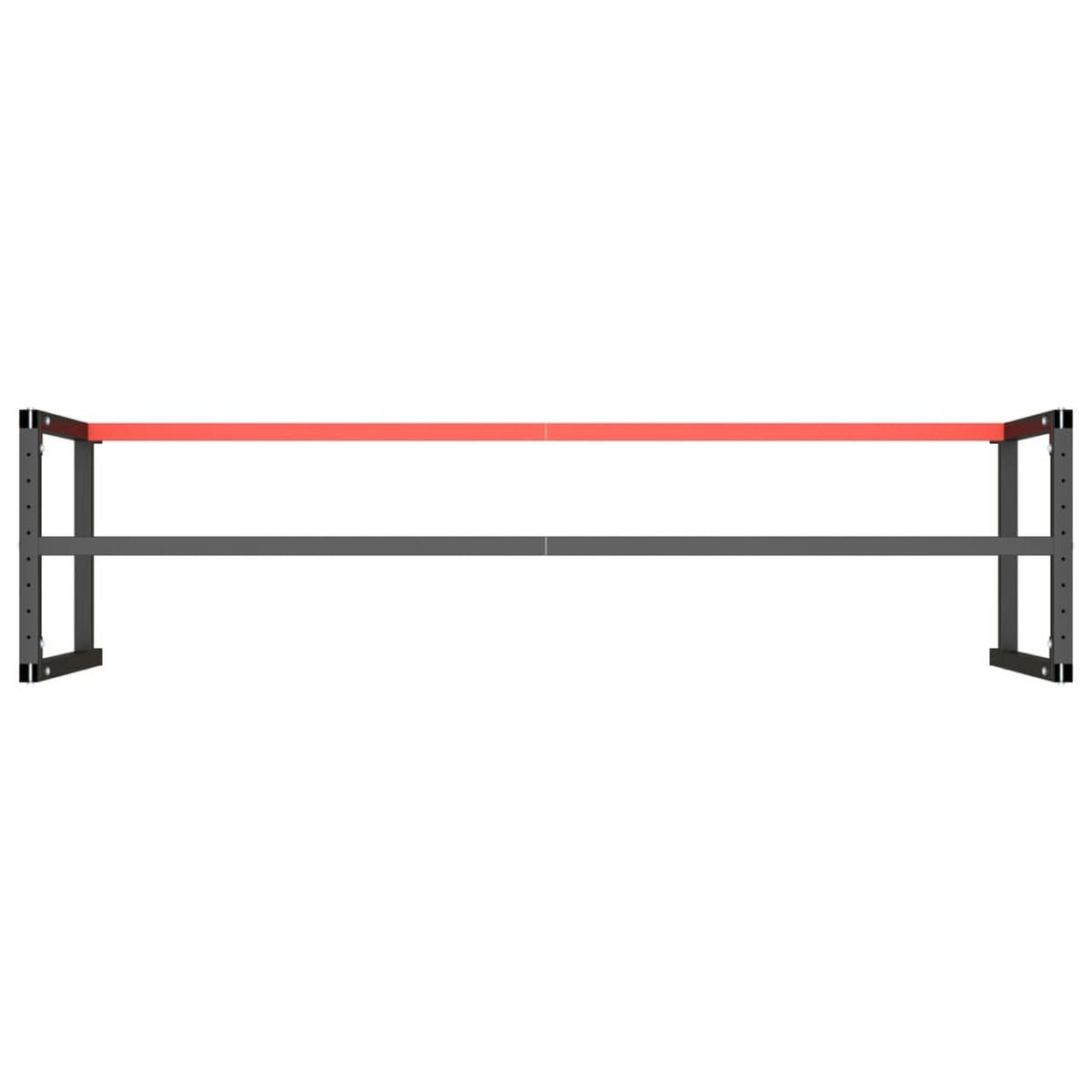 WERKBANKGESTELL Mattschwarz Und Mattrot 220/57/79 Cm Metall - Schwarz, Metall (57/79/220cm) - vidaXL