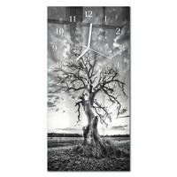 WANDUHR 30x60 cm - Wand - Grau, Glas (30/60/0.4cm) - TULUP