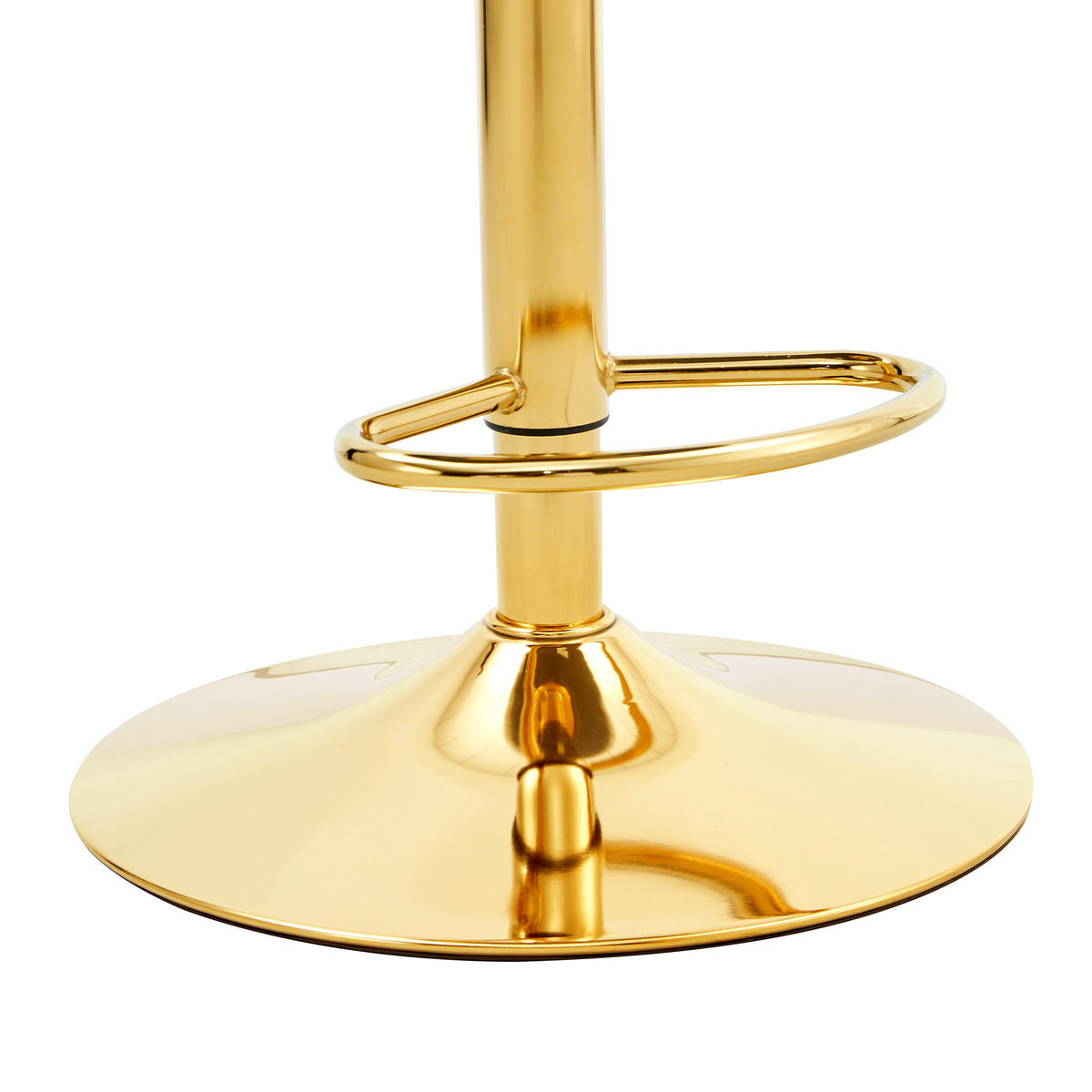 BARHOCKER 2er Set in Transparent & Gold 360° Drehung - Goldfarben, Kunststoff (46/120/53cm) - Urban Meuble