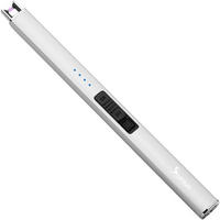 ELEKTRISCHES Feuerzeug Lichtbogen USB Wiederaufladbar Silber - Weiß, Metall (1.6/1.2/19.2cm)