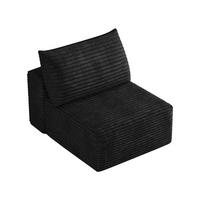 SOFAELEMENT DE-34721 Modulares 1‑Sitzer‑Element Schwarz - Schwarz, Textil (95/83/70cm) - ComfortXL