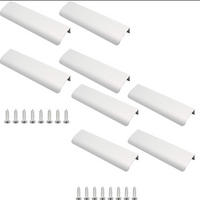 MÖBELGRIFF 8er-Set 150 mm Aluminium - Weiß, Metall (4/2/15cm)