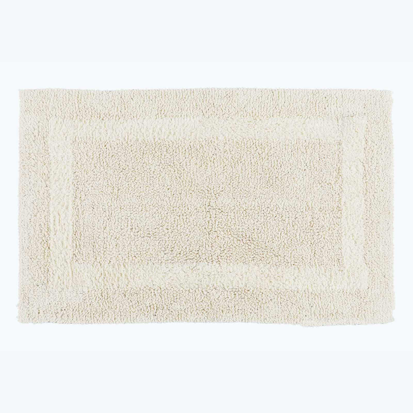 BADGARNITUR 2-teilig, Badematte & WC-Vorleger, wendbar - Creme, Textil (50/80cm) - Homescapes
