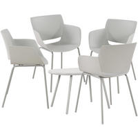 GARTENSITZGRUPPE Kunststoff hellgrau - Hellgrau, Kunststoff - CLP