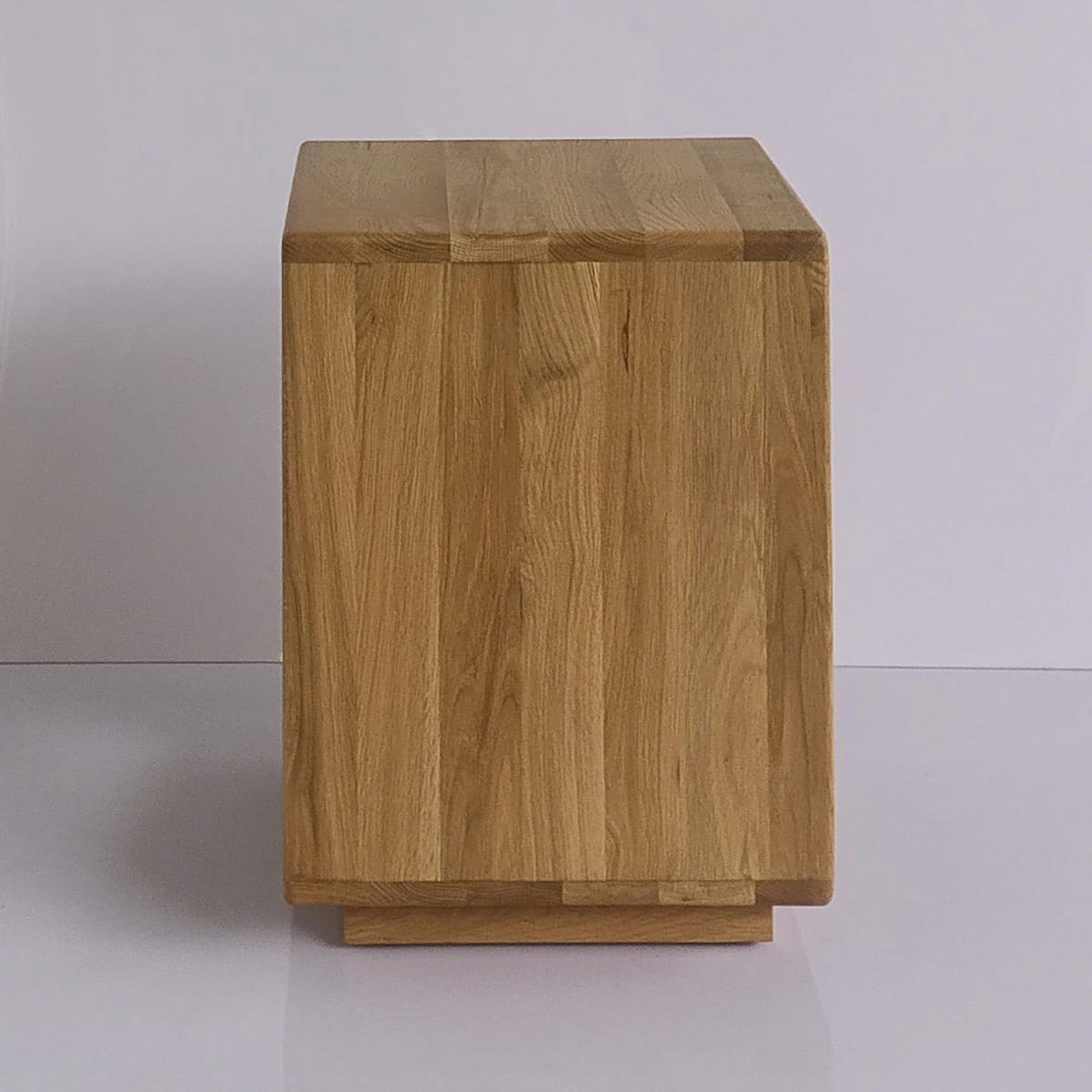 NACHTTISCH Emma 2, Natur Massiveiche - Beige, Holz (40/50/38cm) - WOODEK