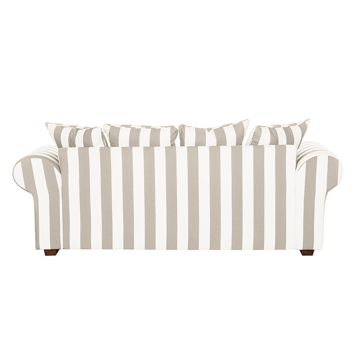 3-SITZER SOFA - Webstoff - Dunkelbraun/Beige, Buchenholz/Textil (217/88/88cm) - home24