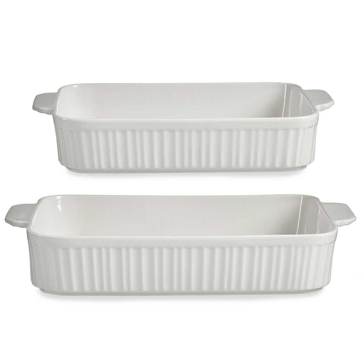 AUFLAUFFORM Porzellan 2er-Set - Weiß, Keramik (36cm) - Vessia