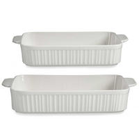 AUFLAUFFORM Porzellan 2er-Set - Weiß, Keramik (36cm) - Vessia