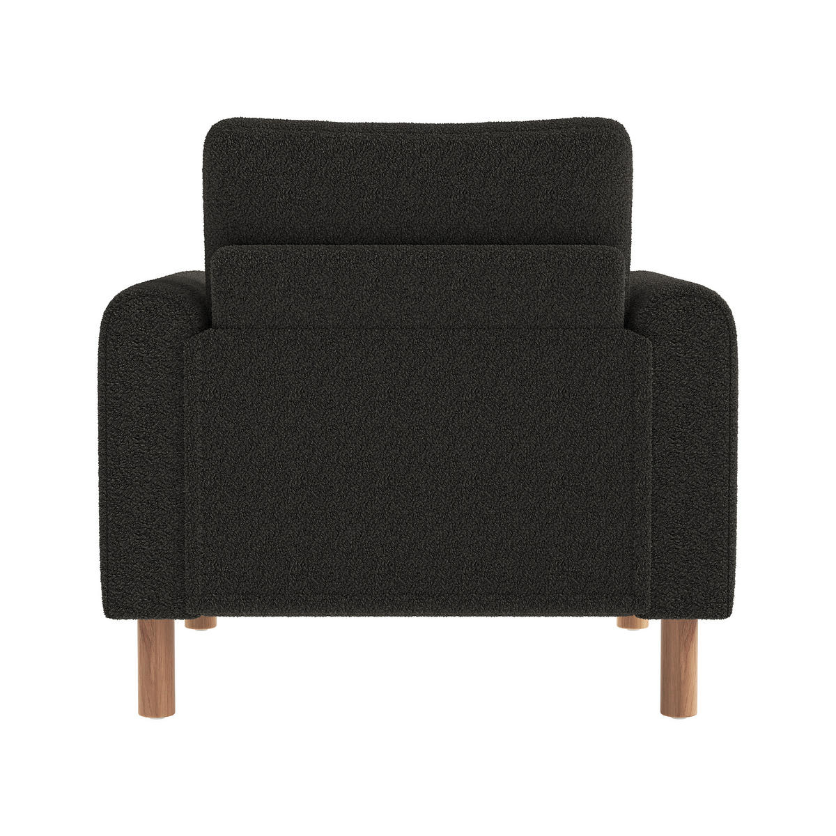 SESSEL Teddy Dunkelgrau mit Kissen - Dunkelgrau, Holz/Holzwerkstoff (87/88.5/83cm) - WISHDOR