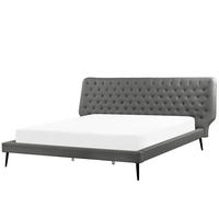 BETT 180/200cm Grau Essonne - Grau, Textil (180/200cm) - Beliani