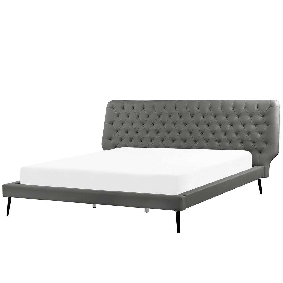 BETT 180/200cm Grau Essonne - Grau, Textil (180/200cm) - Beliani