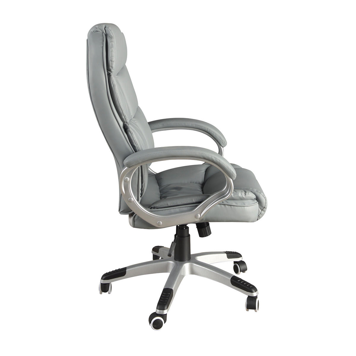 CHEFSESSEL asymmetrisch Grau 64/72/113 cm - Grau, Leder/Kunststoff (64/113/72cm) - ANGEL CERDA