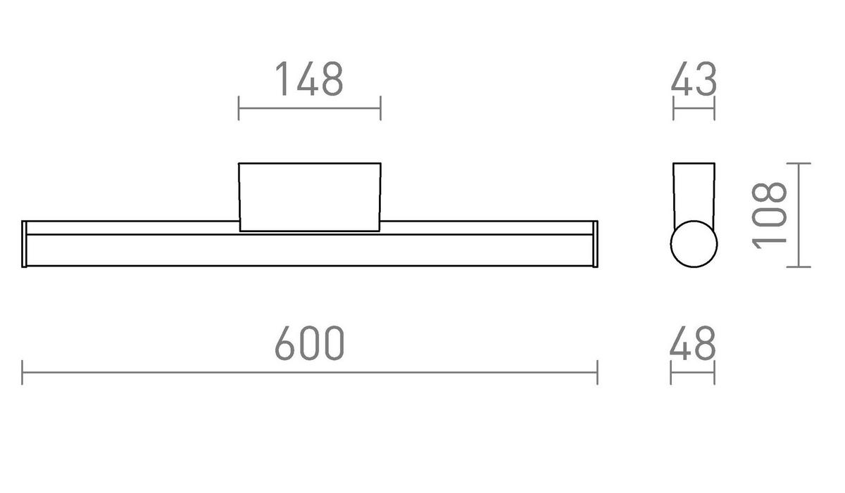 DECKENLEUCHTE CASSAMBA 60 Chrom 12 W IP44 - Chromfarben, Metall (49/49/20cm) - Rendl