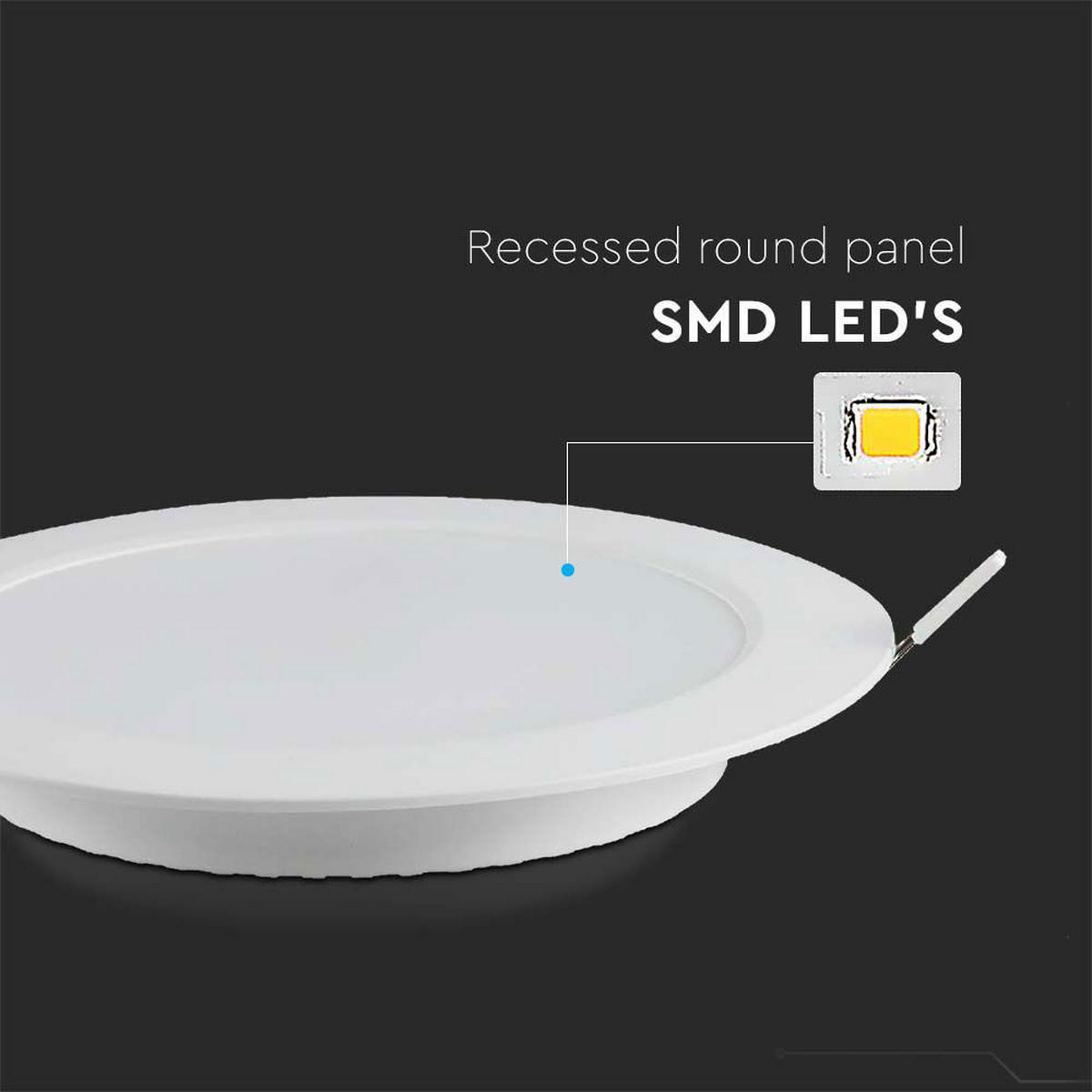 LED DECKENLEUCHTE Panel Weiß Rund - Weiß, Metall (22.8/22.8/2.9cm)