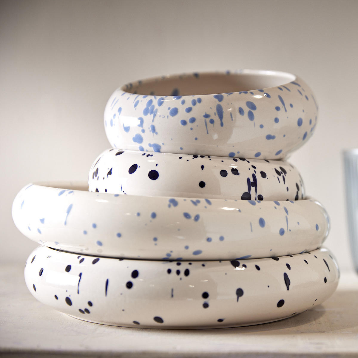 SCHALE Boogy Splash 700ml - Dunkelblau, Keramik (16/16/6cm) - Butlers