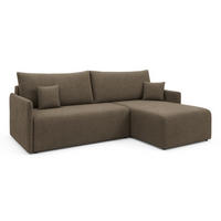 ECKSOFA Taupe VALIA Mit Schlaffunktion Und Bettkasten - Beige/Braun, Textil (212/145cm) - Sepro Meble