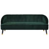 3-SITZER-SOFA Samtstoff Smaragdgrün Alsvag - Hellgrün, Textil (191/73/73cm) - Beliani