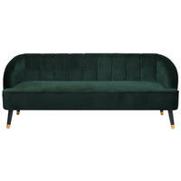 3-SITZER-SOFA Samtstoff Smaragdgrün Alsvag - Hellgrün, Textil (191/73/73cm) - Beliani