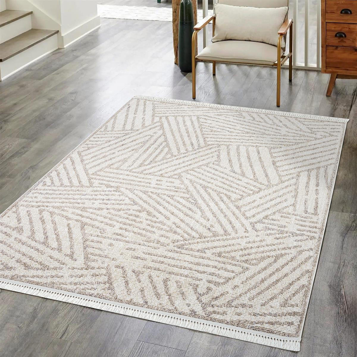 KURZFLOR-TEPPICH Clasico 9161 Beige 160x230 cm - Beige, Textil (160/230cm) - carpet city