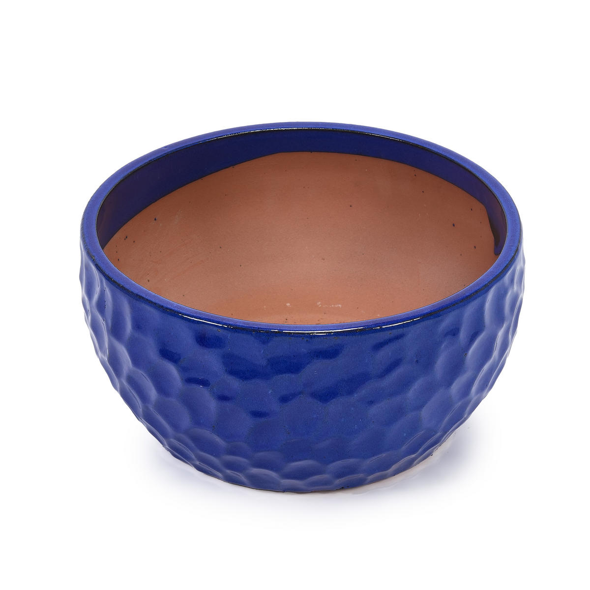 BLUMENTOPF Ø 38,1/30,5/25,4 cm Antikblau (3 Stück) - Dunkelblau, Keramik (38/19cm) - Oxeza