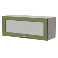 KLAPPHÄNGESCHRANK Brerra W4BS/90 WKF Weiß / RAL 6025 farngrün Matt 90 / 32,5 / 36cm - Weiß/Grün, Holz/Holzwerkstoff (90/36/32.5cm) - Feldmann-Wohnen