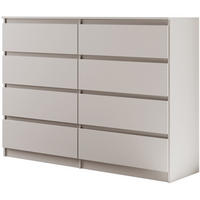 KOMMODE Lemon 140 cm mit acht Schubladen kaschmir - Kaschmir, Holzwerkstoff (140/101.5/39cm) - Beautysofa