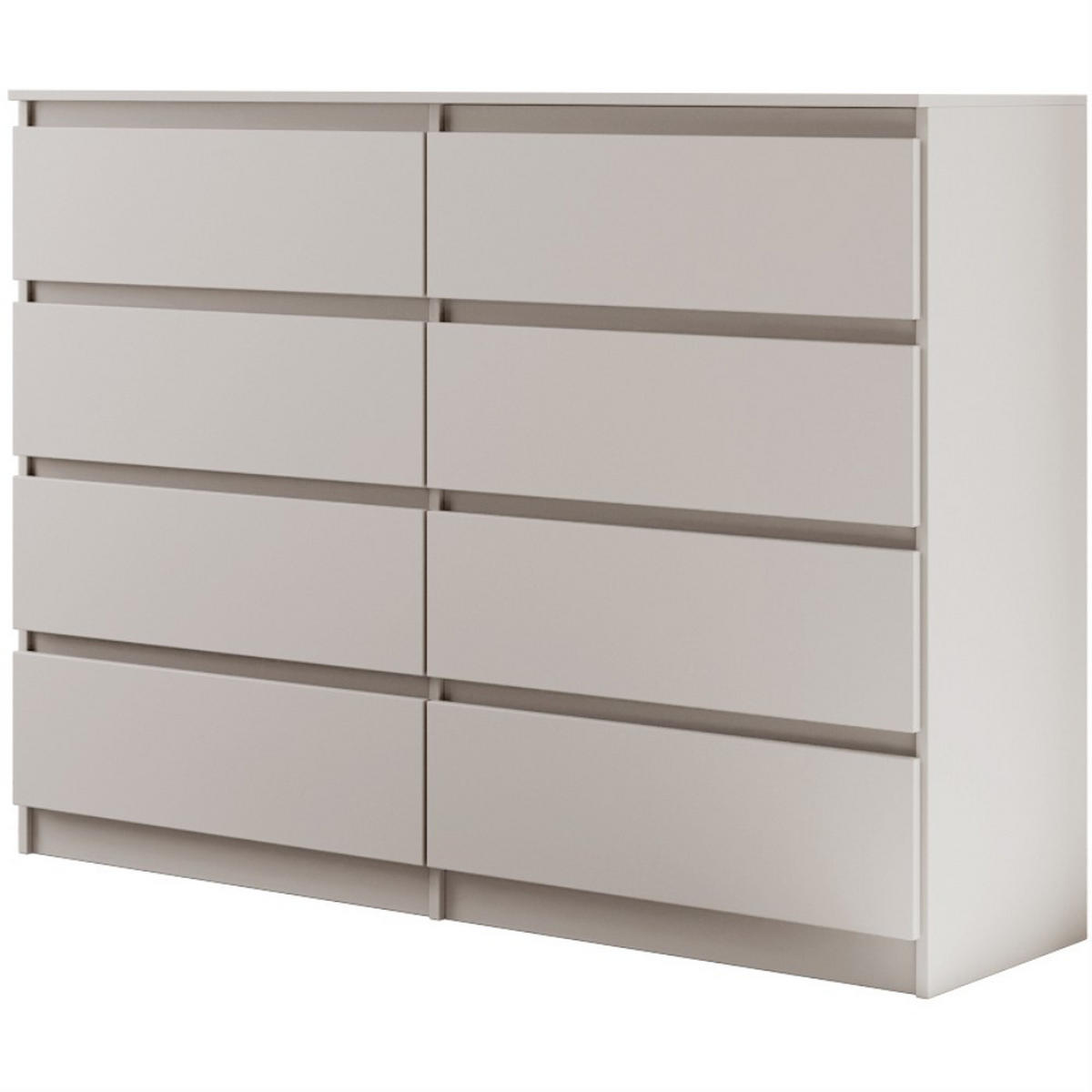 KOMMODE Lemon 140 cm mit acht Schubladen kaschmir - Kaschmir, Holzwerkstoff (140/101.5/39cm) - Beautysofa