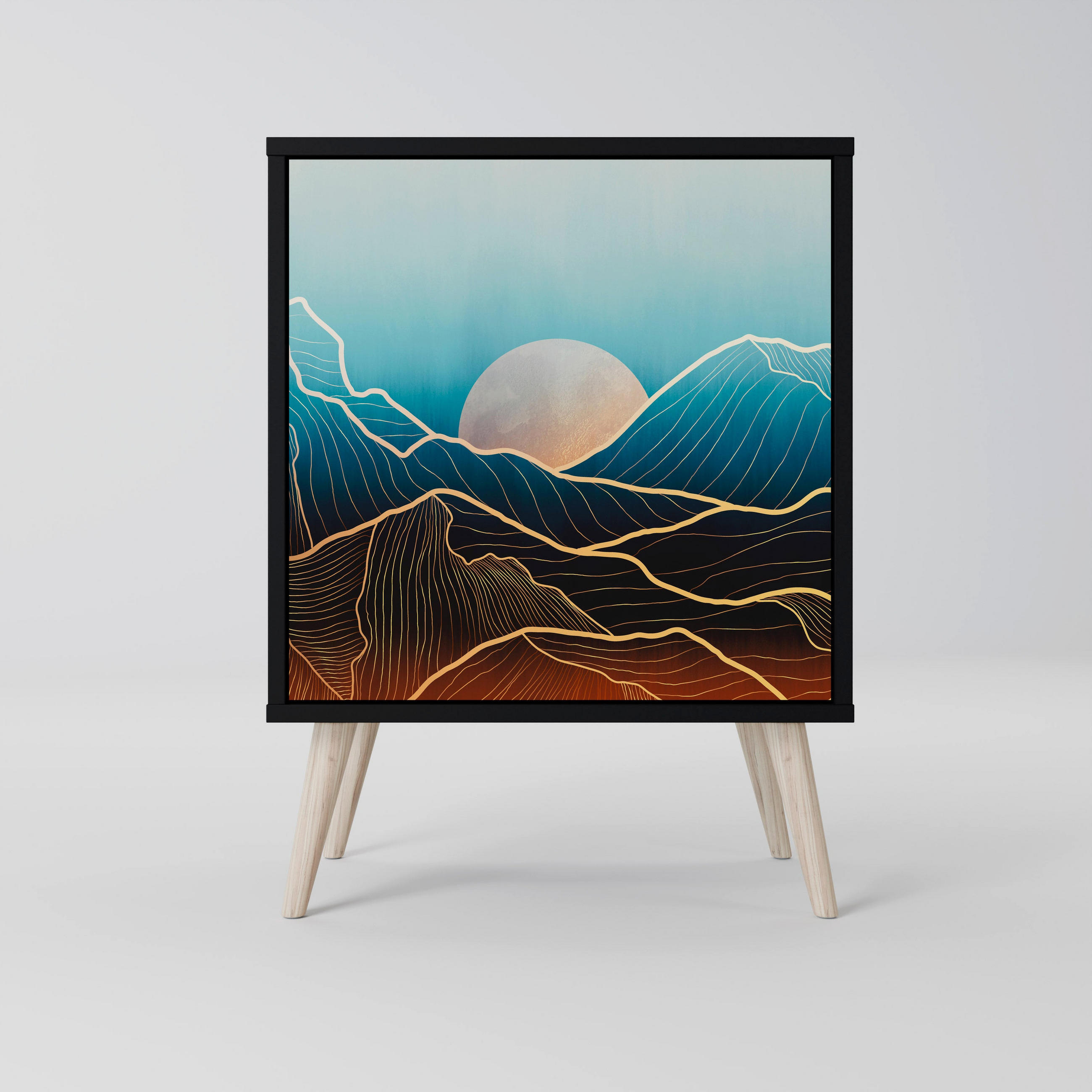 SpaceRebels Sideboard Schwarz 57.5x77.5x42 cm