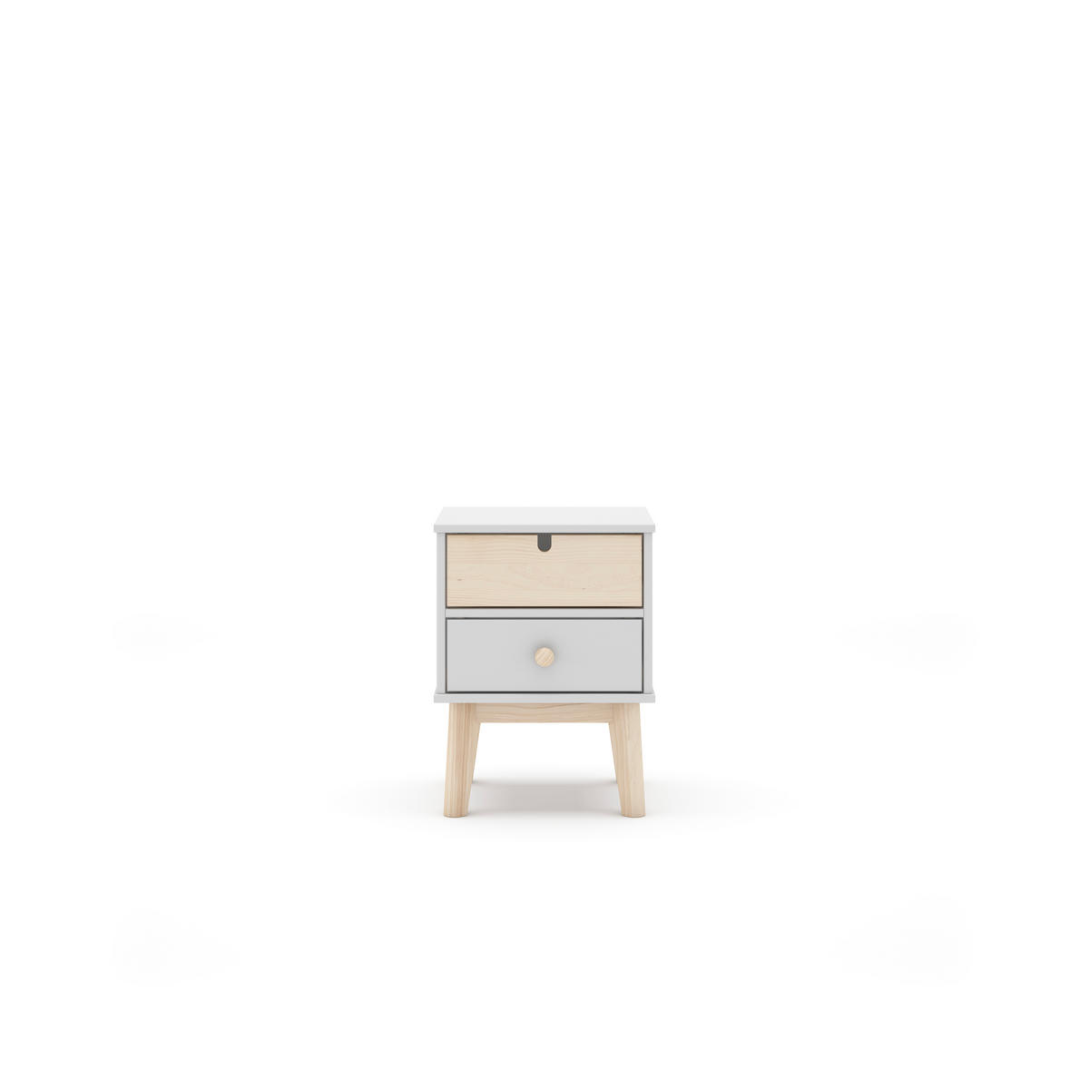 NACHTTISCH Estefania Weiß 40/35/53 cm - Weiß, Holz (35/53/40cm) - Calicosy