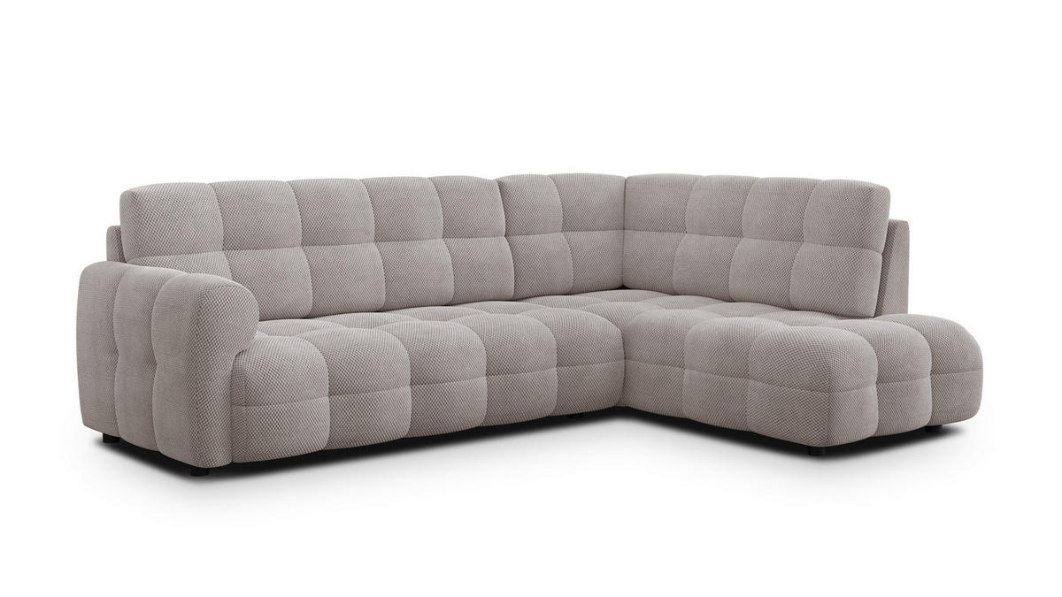 ECKSOFA MELLOW 5-Sitzer, beige - Beige/Schwarz, Holz/Textil (283/191cm) - Courtois Laville