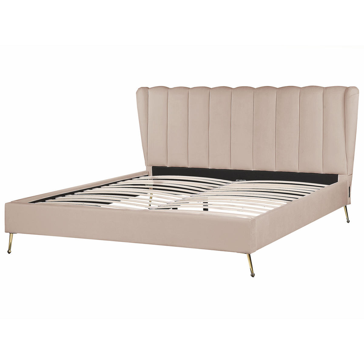 POLSTERBETT 180/200 cm Taupe Miribel - Taupe, Textil (180/200cm) - Beliani