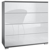 KOMMODE Pavos Weiß Hochglanz - Weiß Hochglanz, Holzwerkstoff (76/76/35cm) - Vladon