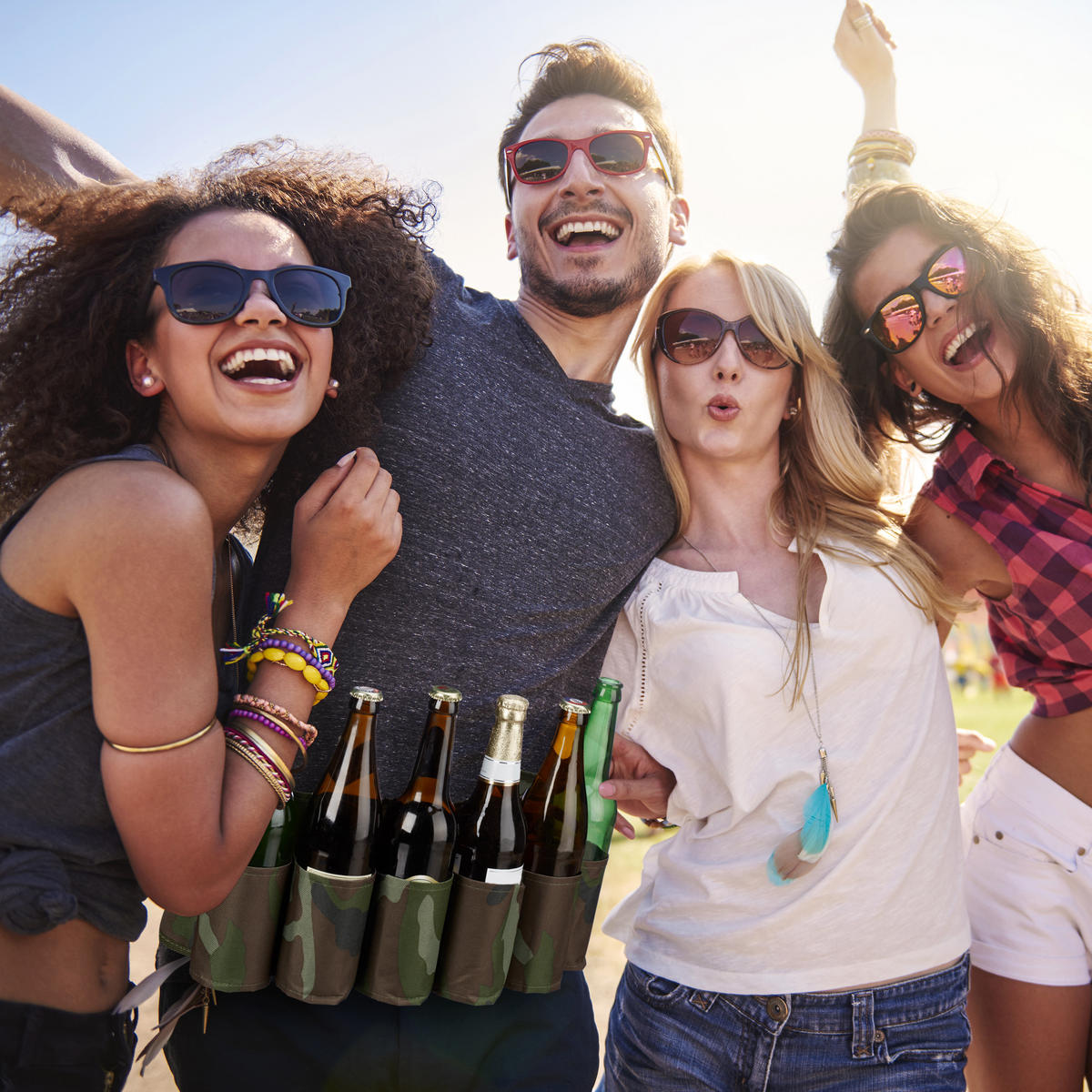 BIERGÜRTEL - Multicolor, Kunststoff (61/16.5/0.5cm) - Relaxdays