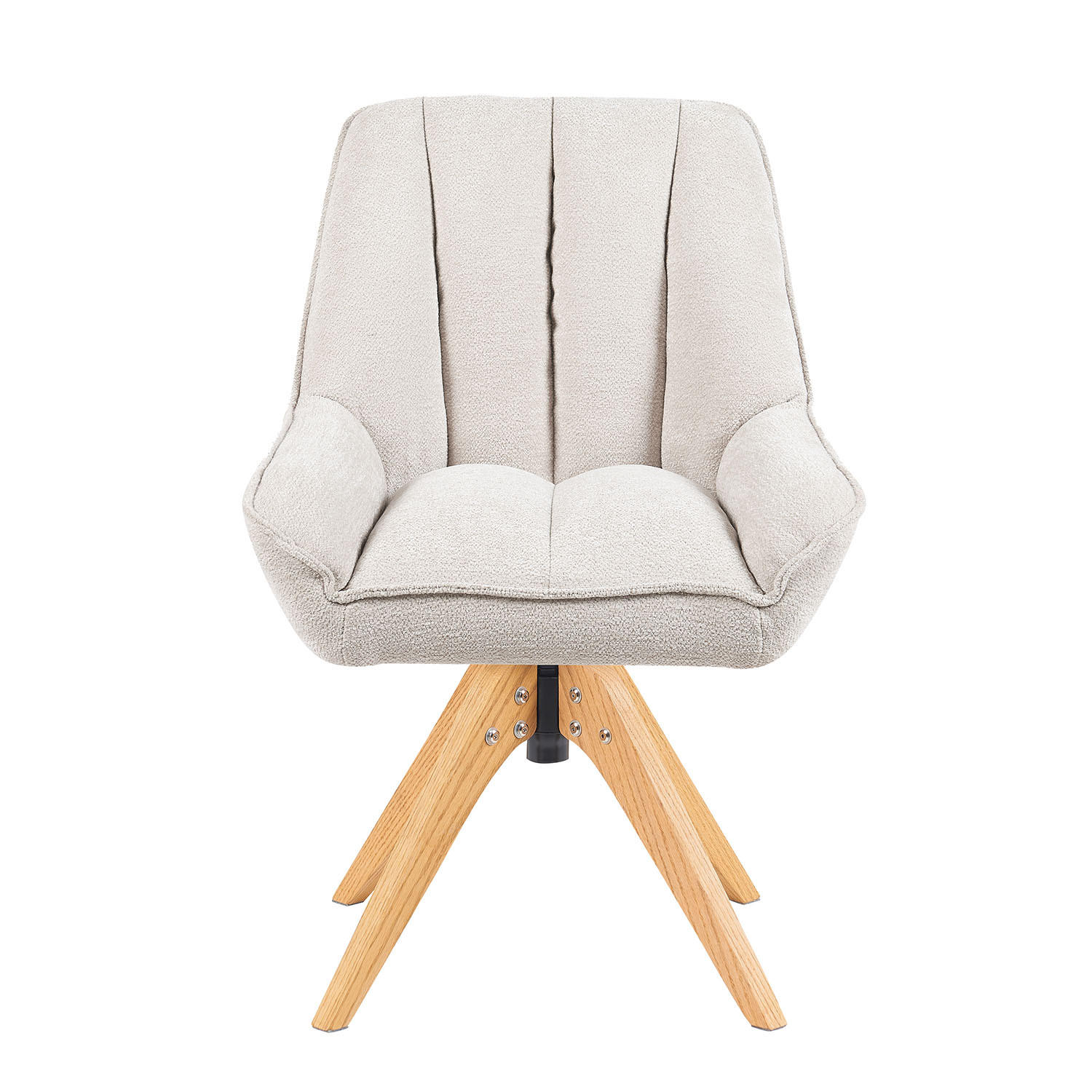 DREHSTUHL Mika-Lio - Honigeiche/Creme, Eichenholz/Holz (60/88/68cm) - DUBI Möbel