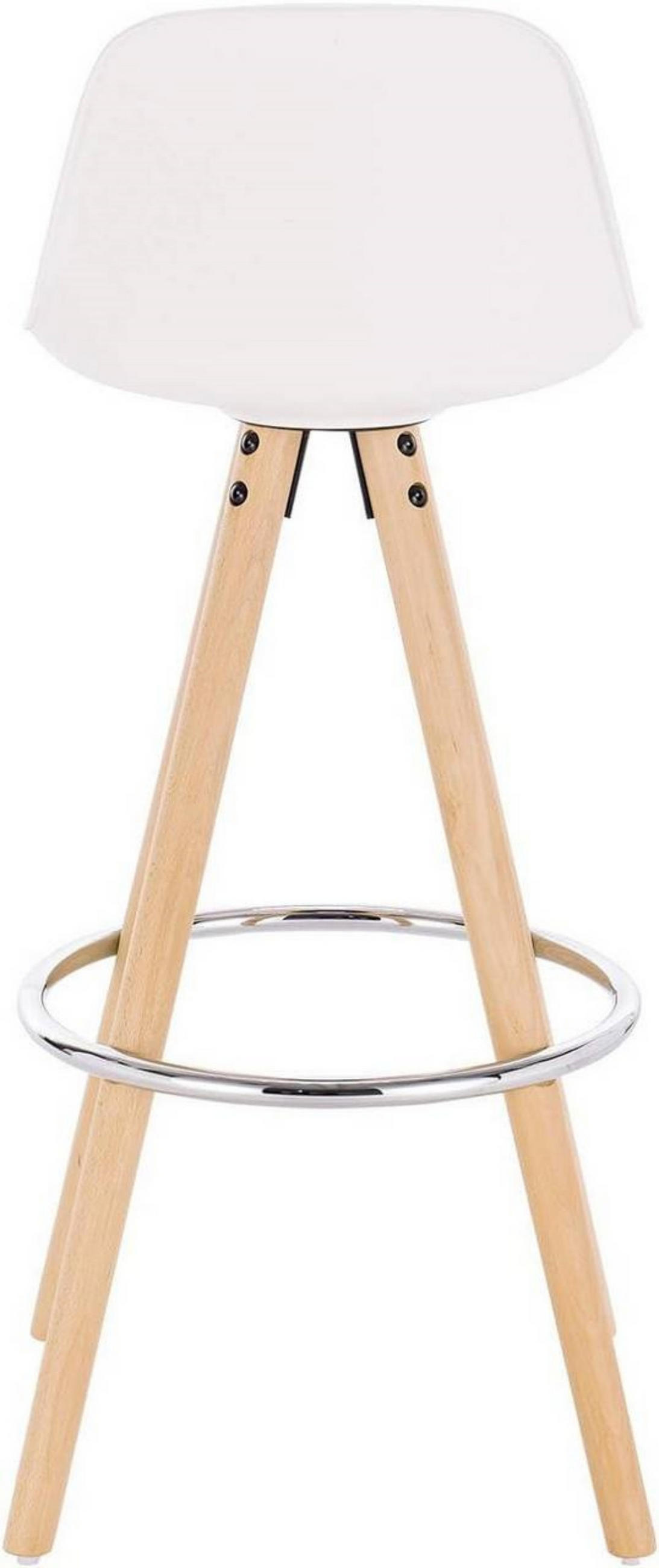 BARHOCKER Kunstleder, Holzgestell, Grau+Weiß - Eichefarben/Weiß, Holz/Kunststoff (38.5/96.5/38.5cm) - Woltu
