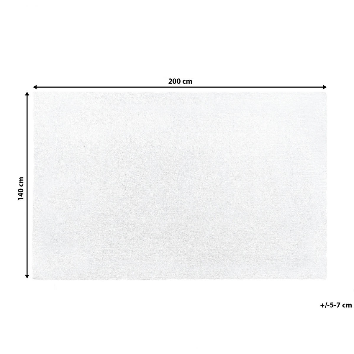 SHAGGY-TEPPICH Demre 200/140 cm - Weiß, Kunststoff (140/200cm) - Beliani