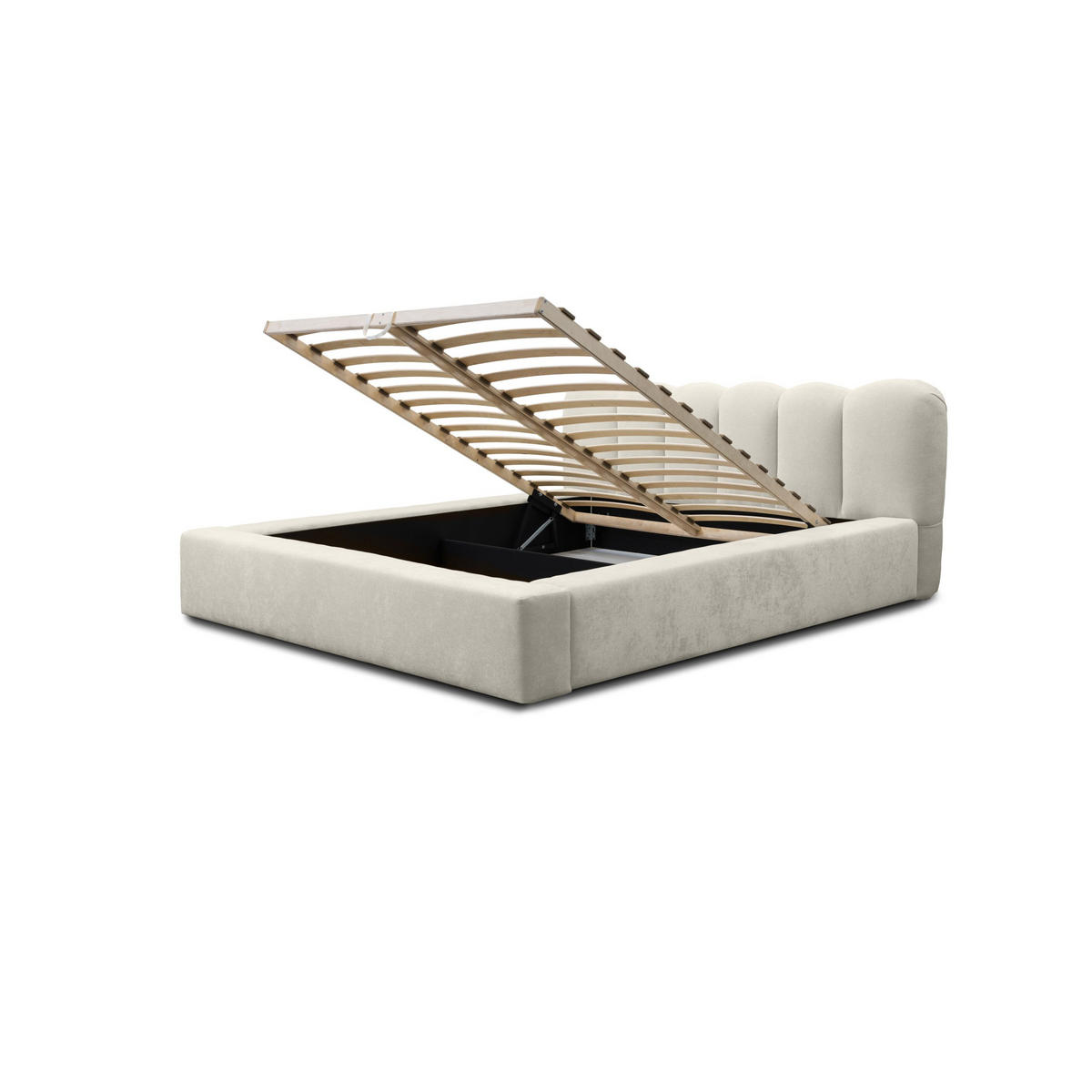 POLSTERBETT schenilen Struktur Ranera 160x200 cm, Creme - Creme, Textil (160/200cm) - Fedve