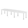 KONFERENZTISCH groß KT40 130/400/74 cm in Weiß/Chromfüße - Chromfarben/Weiß, Holzwerkstoff (130/400/74cm) - bümö