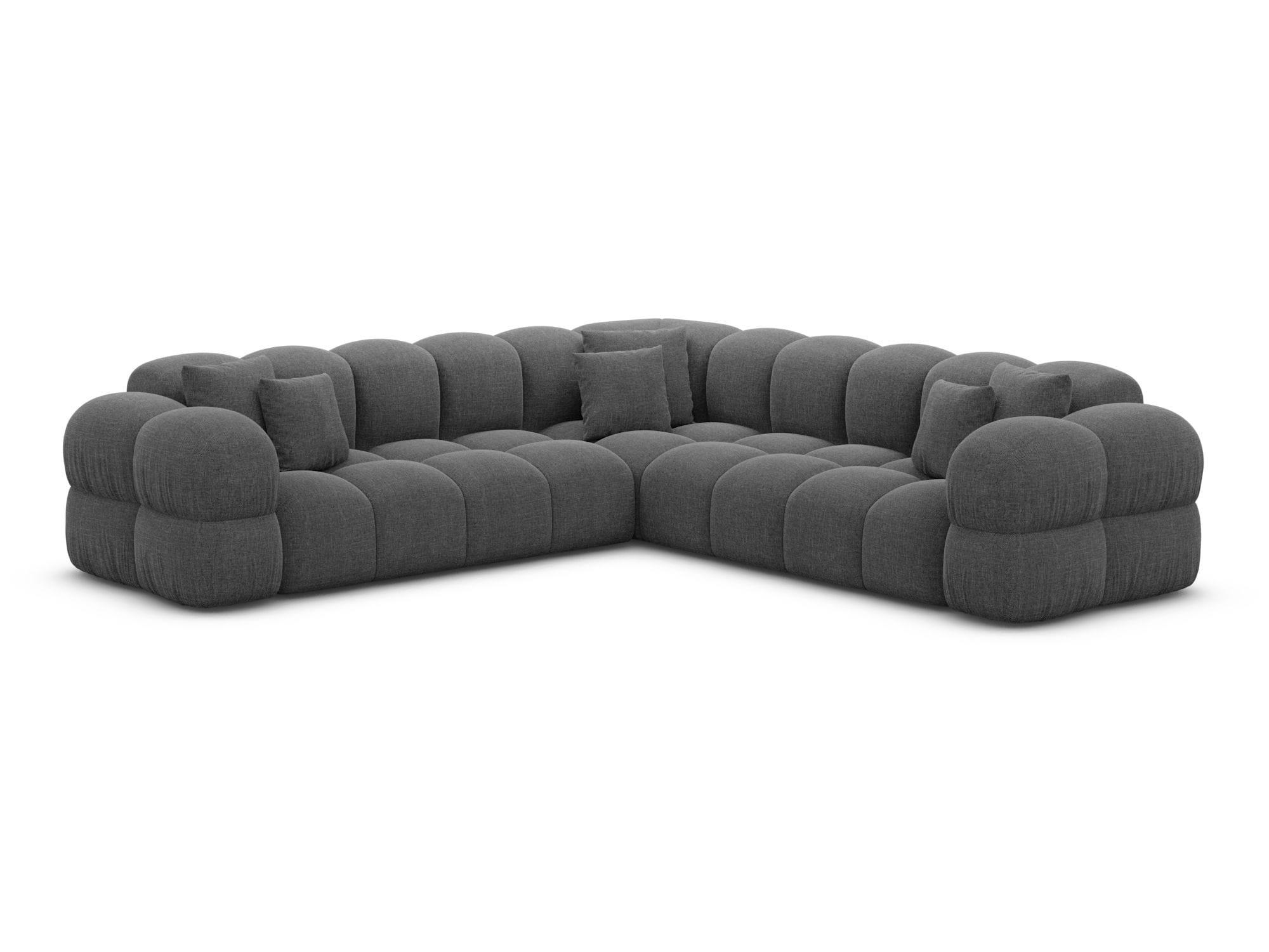 COUCH Monteverde L-Form Anthrazit Strukturstoff - Anthrazit, Textil (253/253cm)