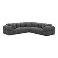 COUCH Monteverde L-Form Anthrazit Strukturstoff - Anthrazit, Textil (253/253cm)