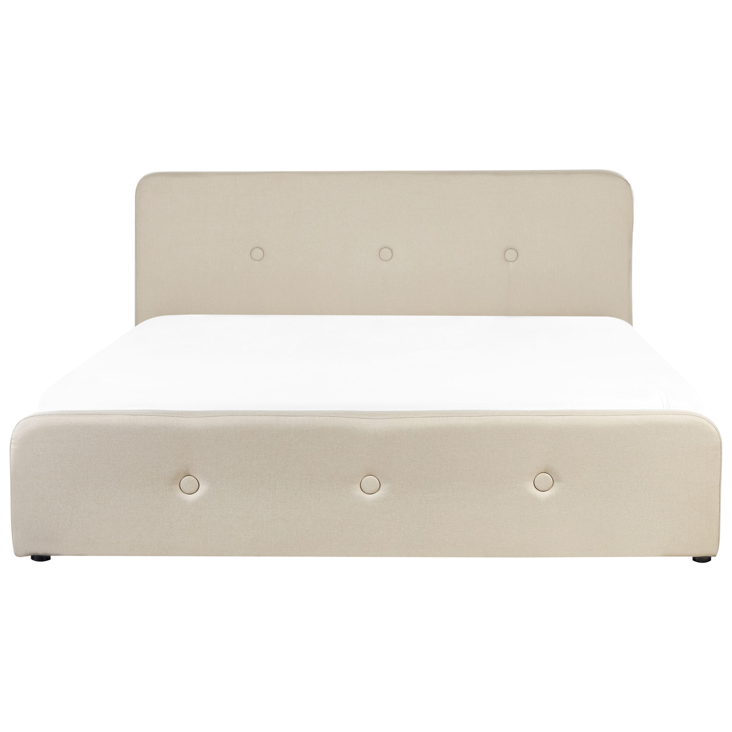 BETT mit Stauraum 180x200 cm Beige Rennes - Beige, Textil (180/200cm) - Beliani