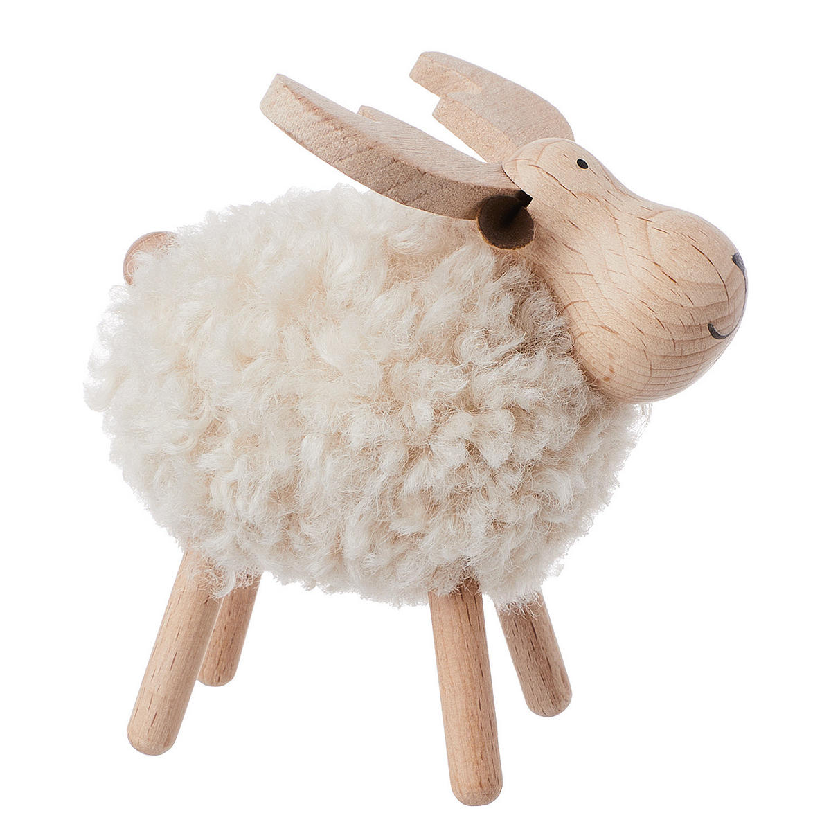 DEKO-ELCH Woody Forest - Creme, Holz (10/11/8cm) - Butlers