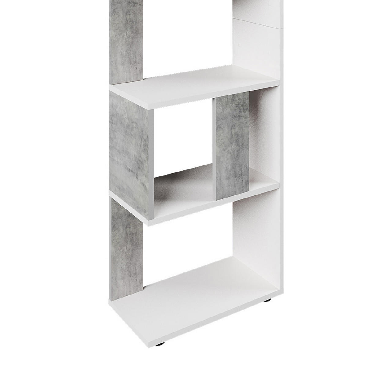 RAUMTEILER Beton/Weiß 45 x 162.6 cm - Weiß/Grau, Holzwerkstoff (45/162.6/23.6cm) - Vicco