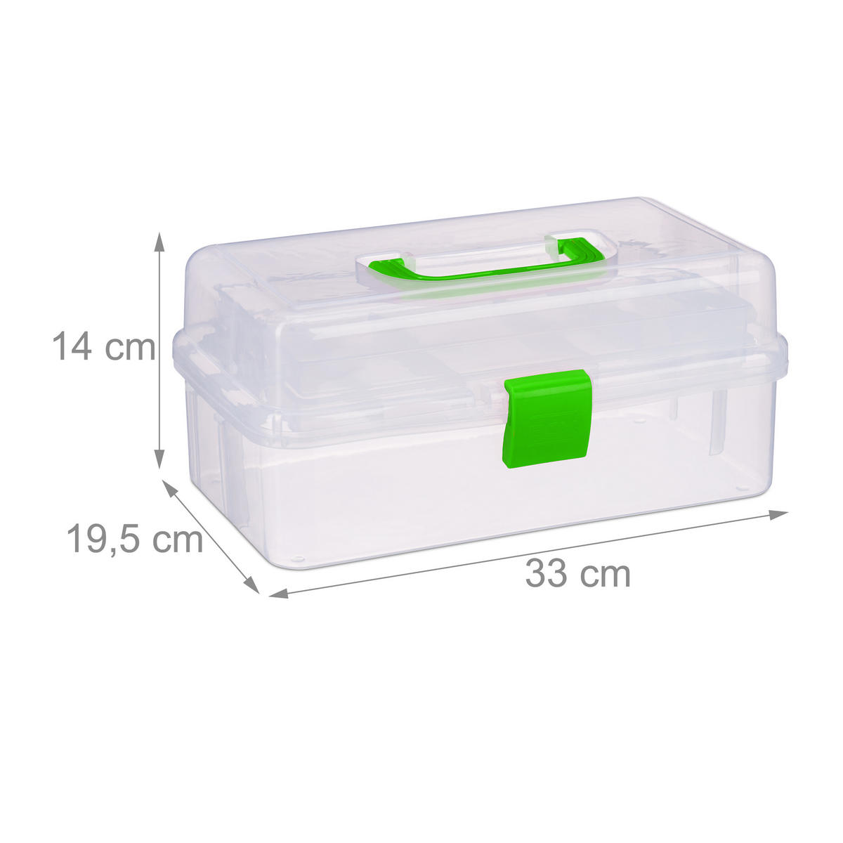 AUFBEWAHRUNGSBOX - Transparent, Kunststoff (33/14/19.5cm) - Relaxdays