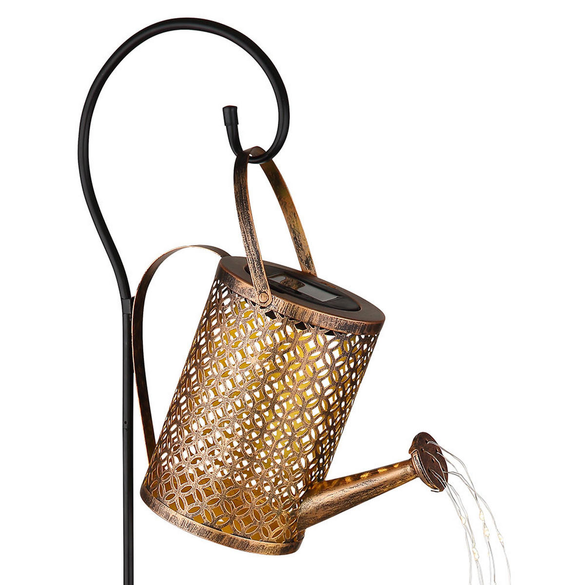 LED AUSSENLEUCHTE Solarleuchte Gold - Goldfarben, Kunststoff (26/12.6/85cm) - Globo Lighting