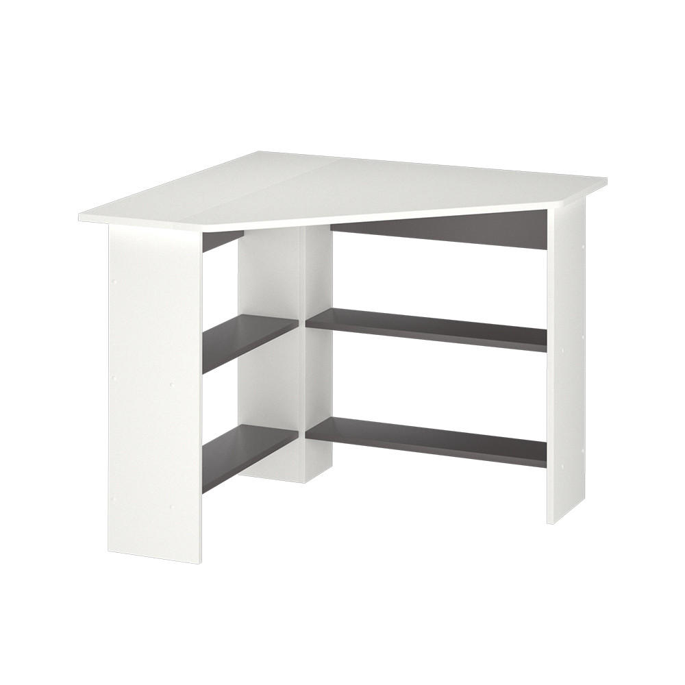 ECKSCHREIBTISCH Arion Weiß 90 x 90 cm - Anthrazit/Weiß, Holzwerkstoff (90/90/74cm) - Vicco